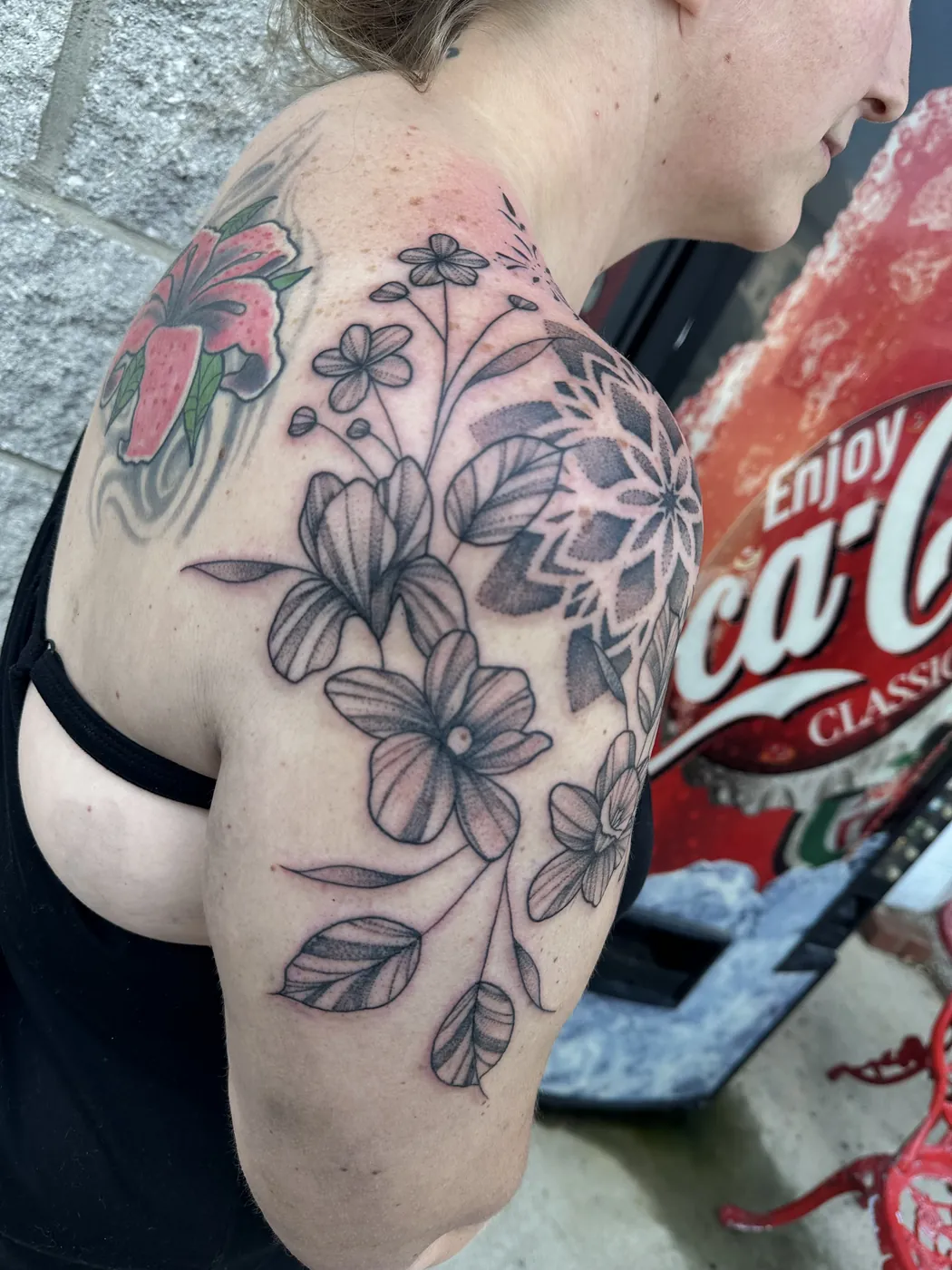 Black and grey tattoo by Ireland Bower, 1 of 6